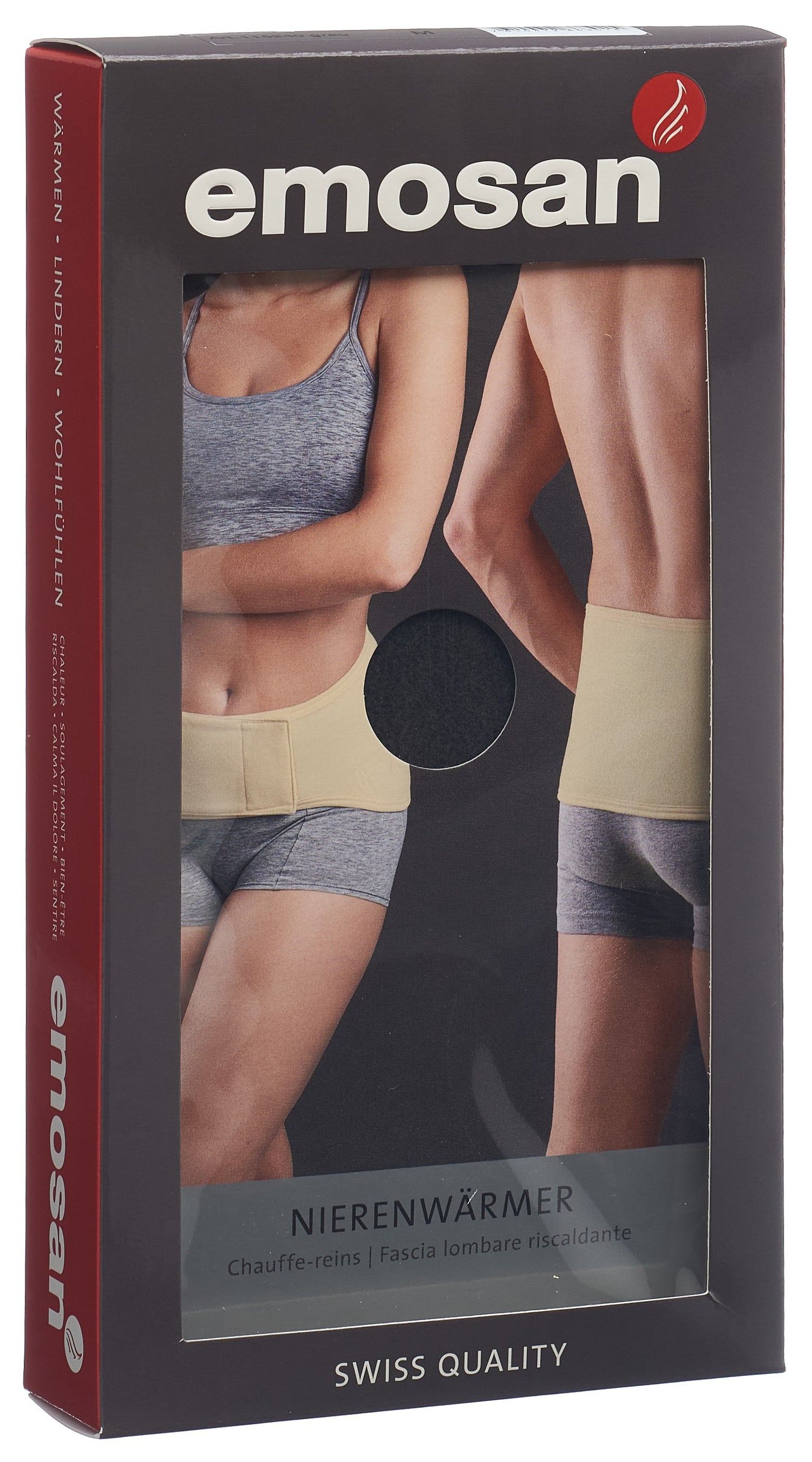 EMOSAN Ceinture Chauffante Réglable M Gris Soulage Douleurs | Confort Thermique