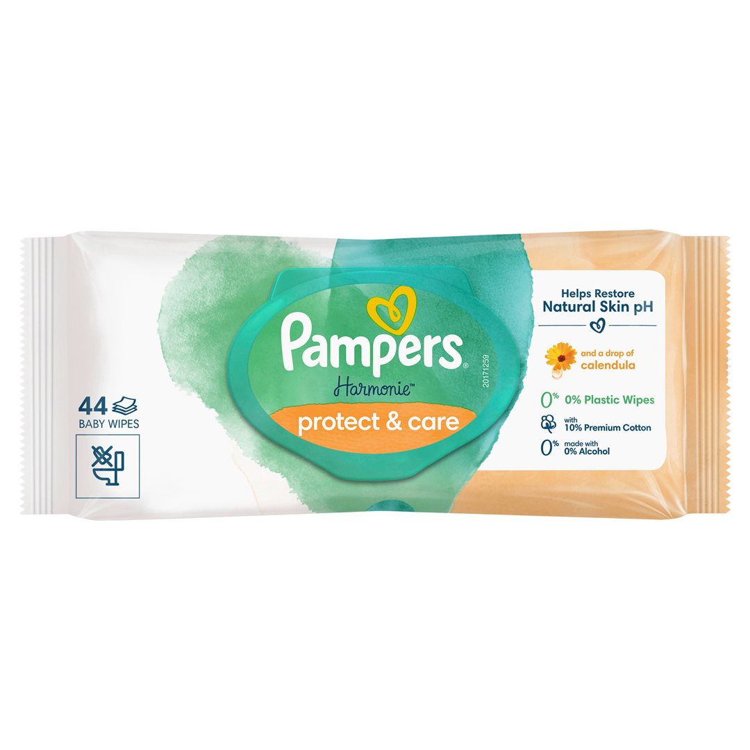 Pampers Harmonie Lingettes Bébé Calendula Douceur | 44 Pièces