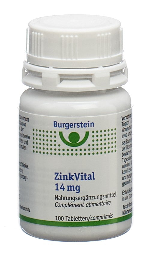 BURGERSTEIN Zinkvital 14 mg - Soutien Immunitaire | Boîte 100 comprimés