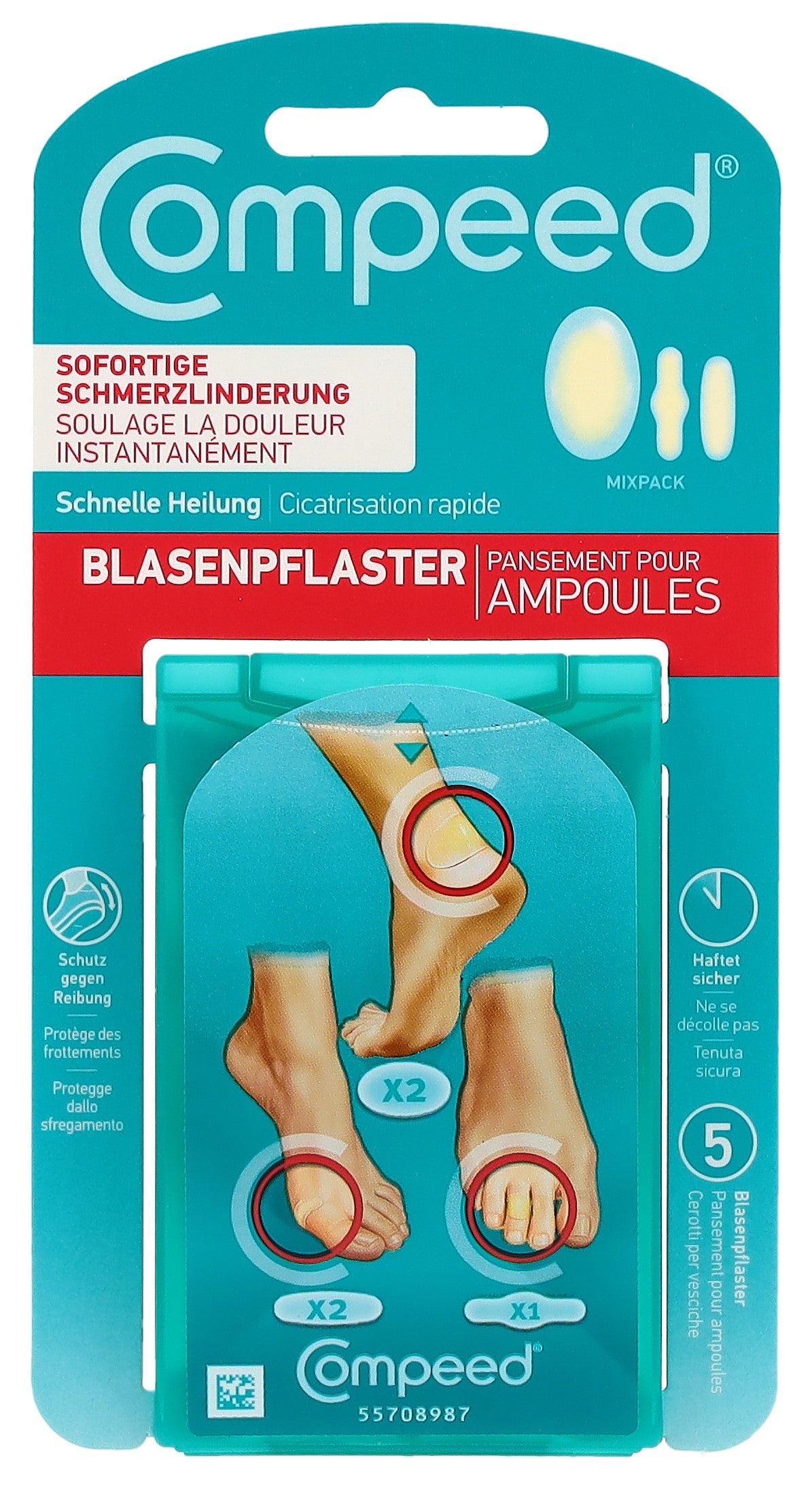 COMPEED Pansements Ampoules Mix 5 Pièces | Soin &amp; Protection