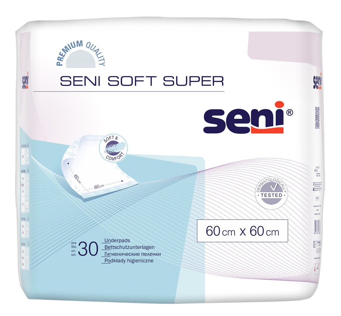 SENI Soft Super Alèses 60x60cm 30 Pièces | Protection Absorbante