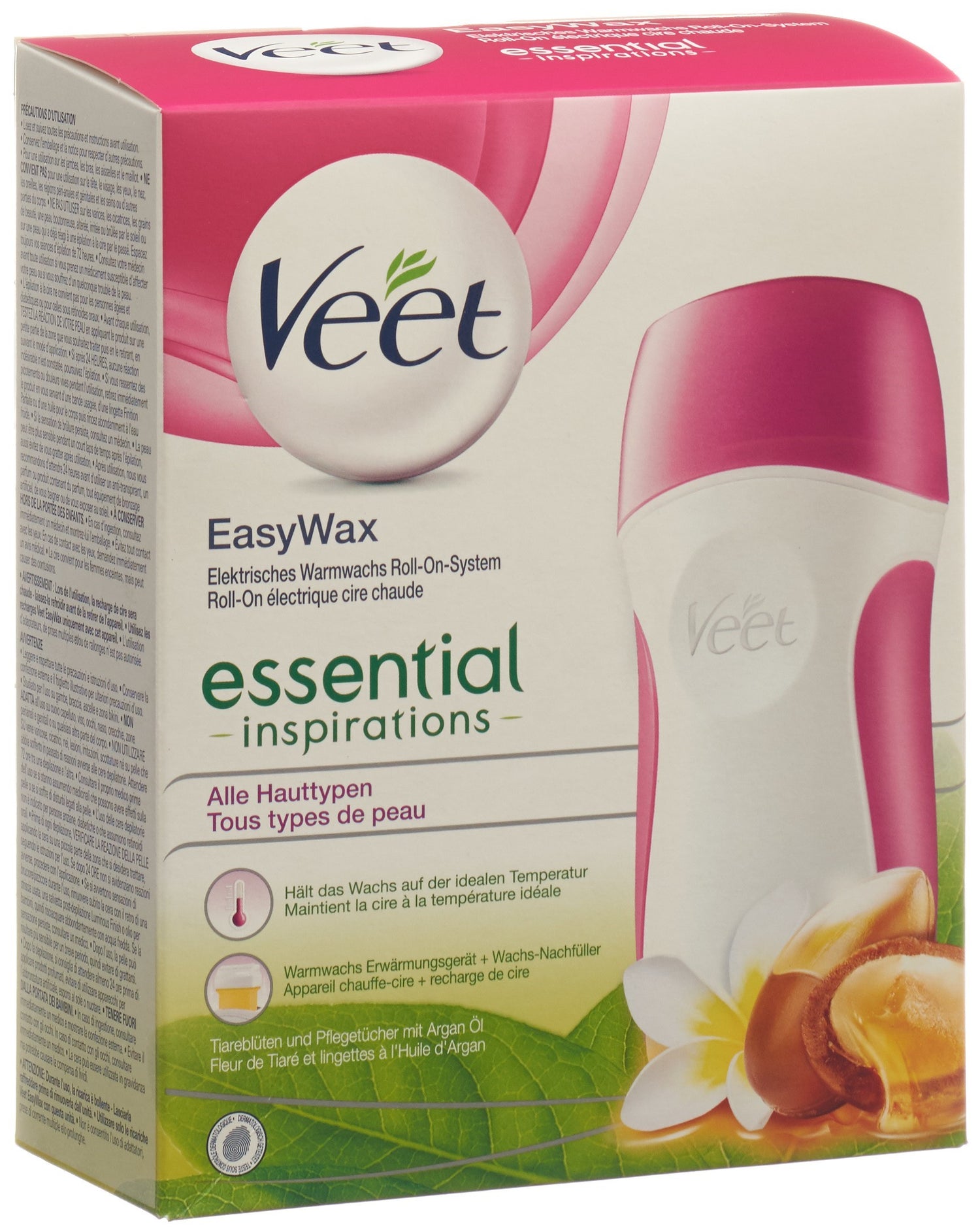 VEET EasyWax roll-on set sensitive cire chaude nat