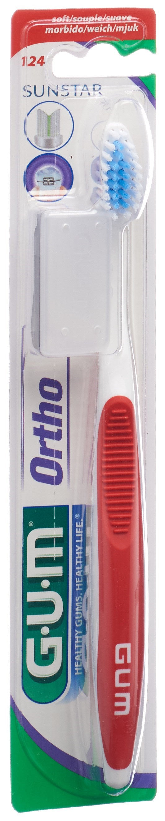 GUM Ortho Brosse à Dents Souple pour Orthodontie | Soin Efficace