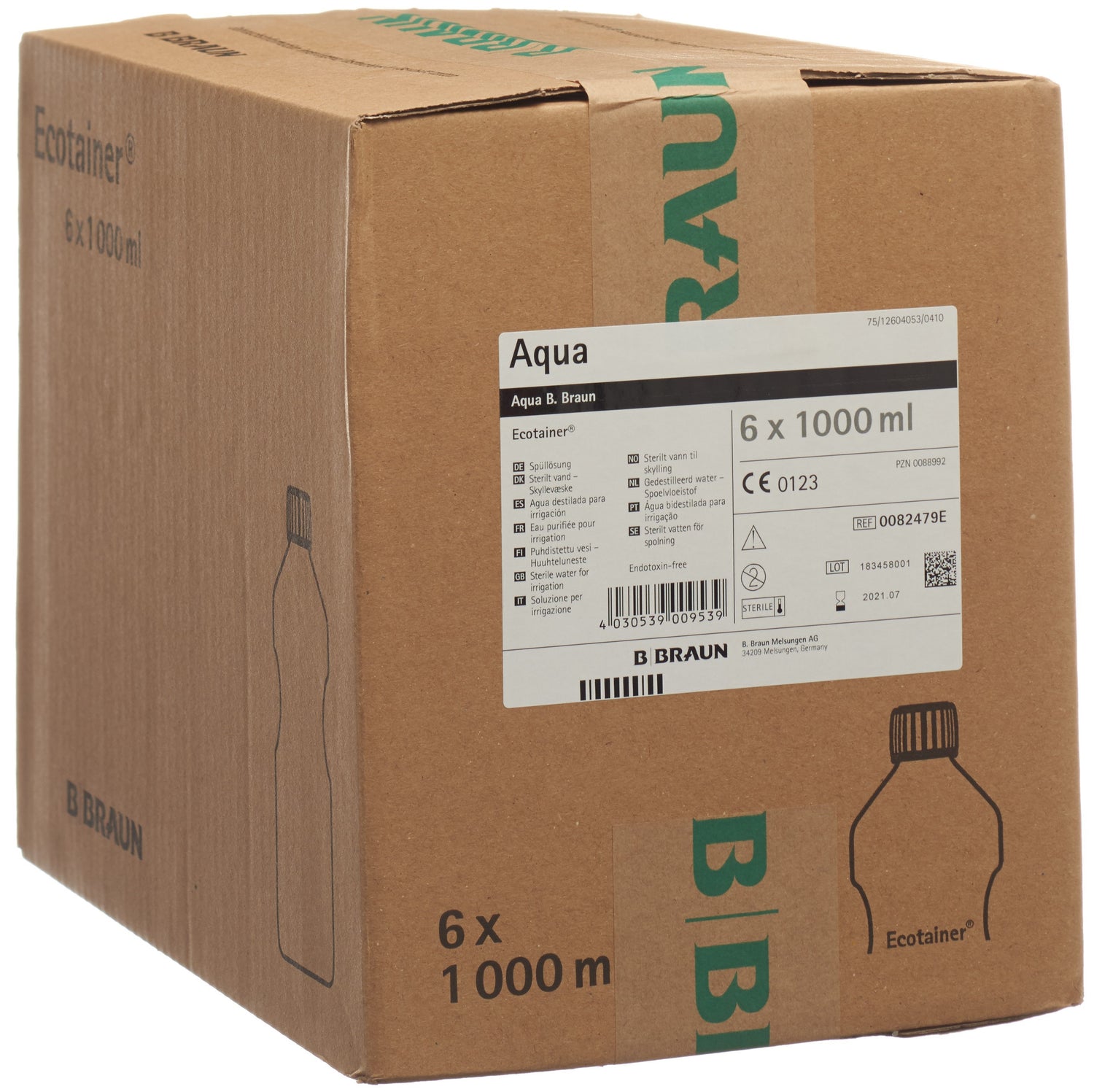 Braun Aqua Dest Eau Distillée 1000ml | Ecotainer