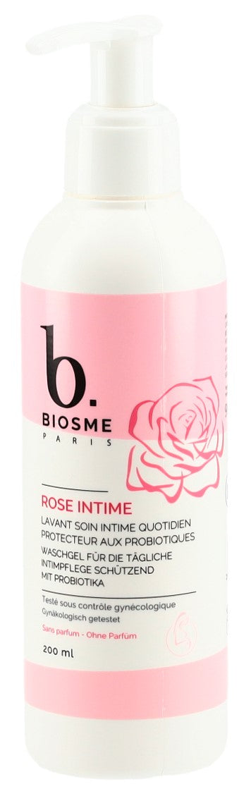 BIOSME Soin Intime Lavant Rose Probiotiques 200 ml Douceur Apaisante
