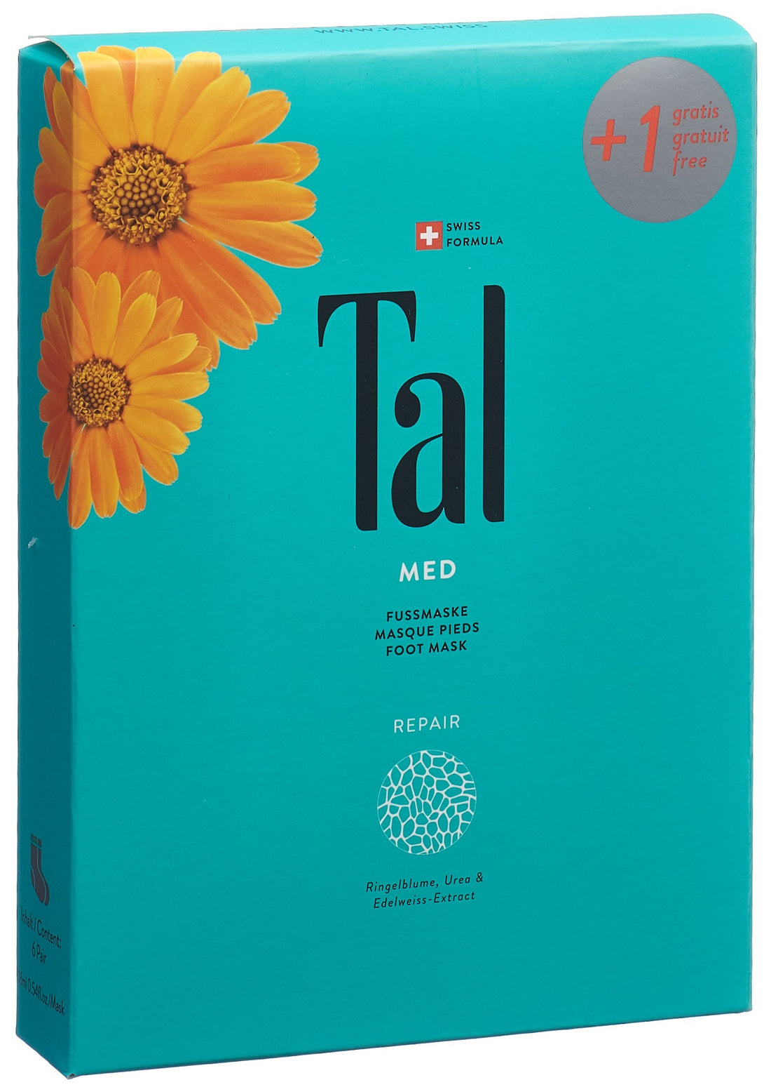TAL Med Masque Pieds Réparateur Soin Intensif | 6 Sachets
