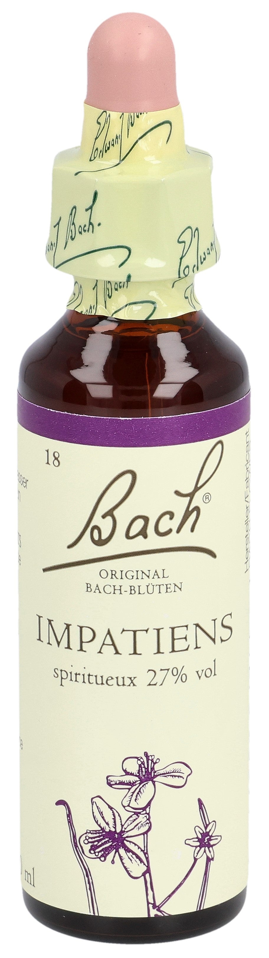Fleurs de Bach Original Impatiens N°18 Calme &amp; Sérénité | 20 ml