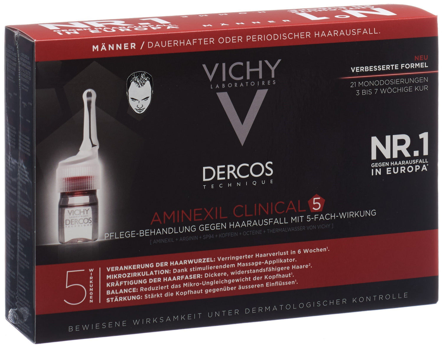 VICHY Dercos Aminexil Clinical 5 Hommes21 x 6 ml