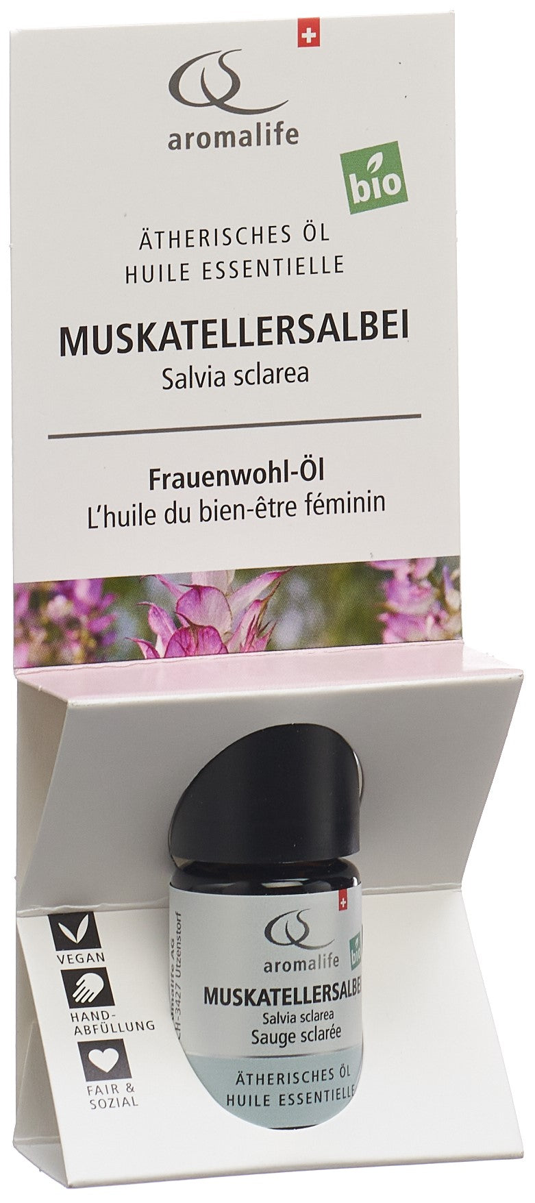 AROMALIFE Huile Essentielle Sauge Sclarée BIO 5ml - Bien-être | Soin