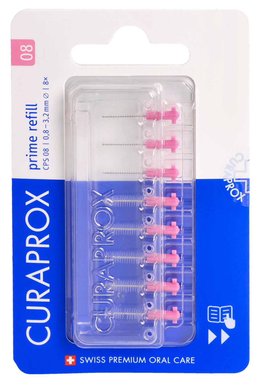 CURAPROX Brossettes Interdentaires CPS 08 - Nettoyage Efficace | Lot 8 Pièces