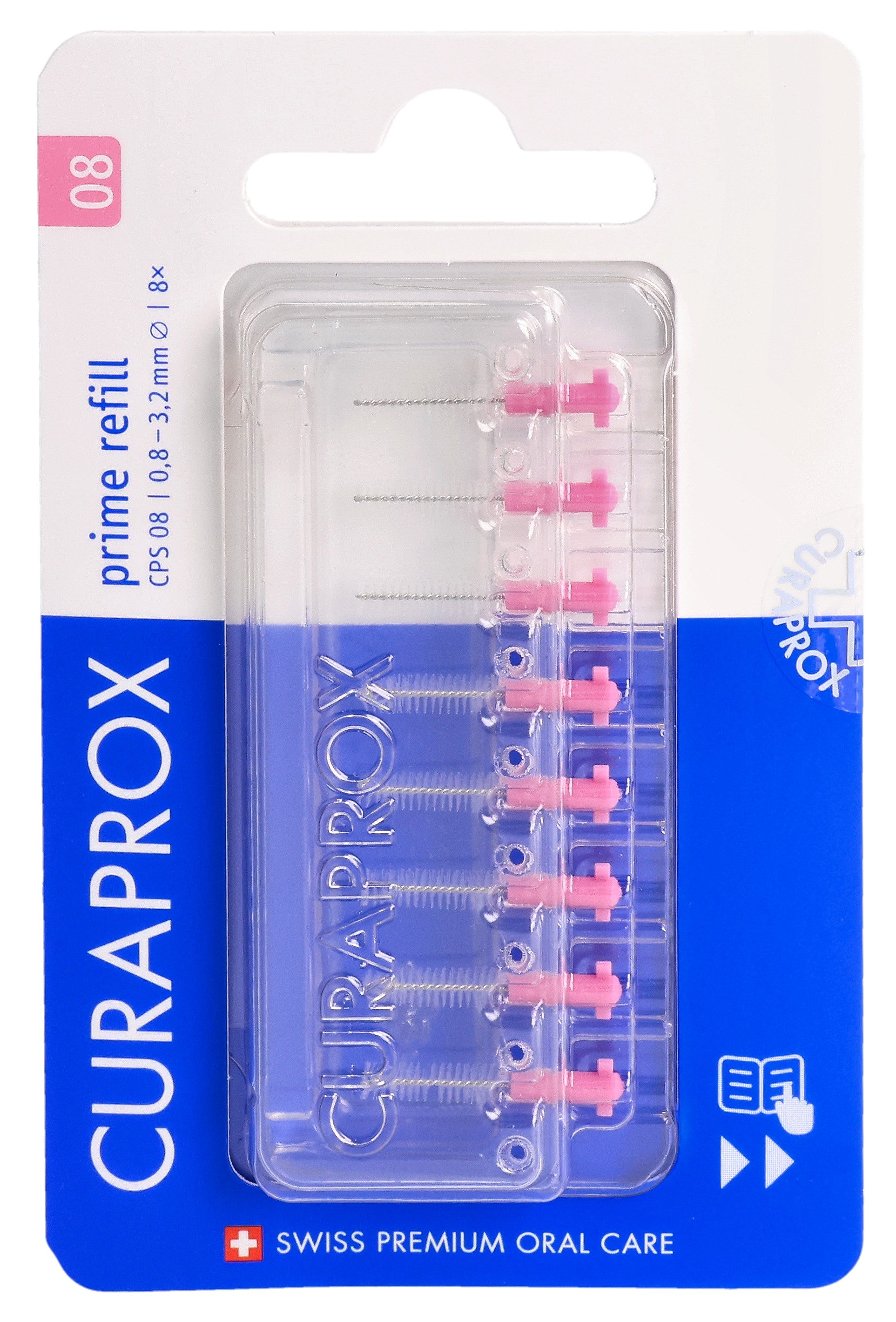 CURAPROX Brossettes Interdentaires CPS 08 - Nettoyage Efficace | Lot 8 Pièces