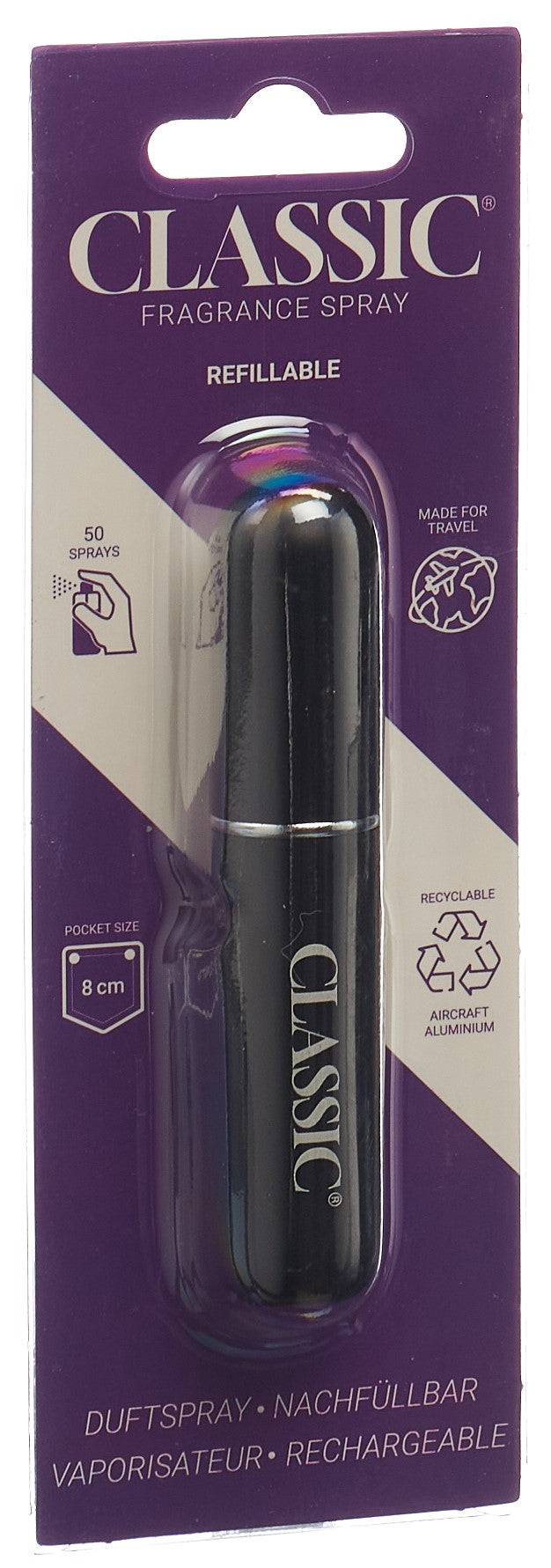 [Marque] CLASSIC Rechargeable Parfum Noir 100ml | Spray Élégant
