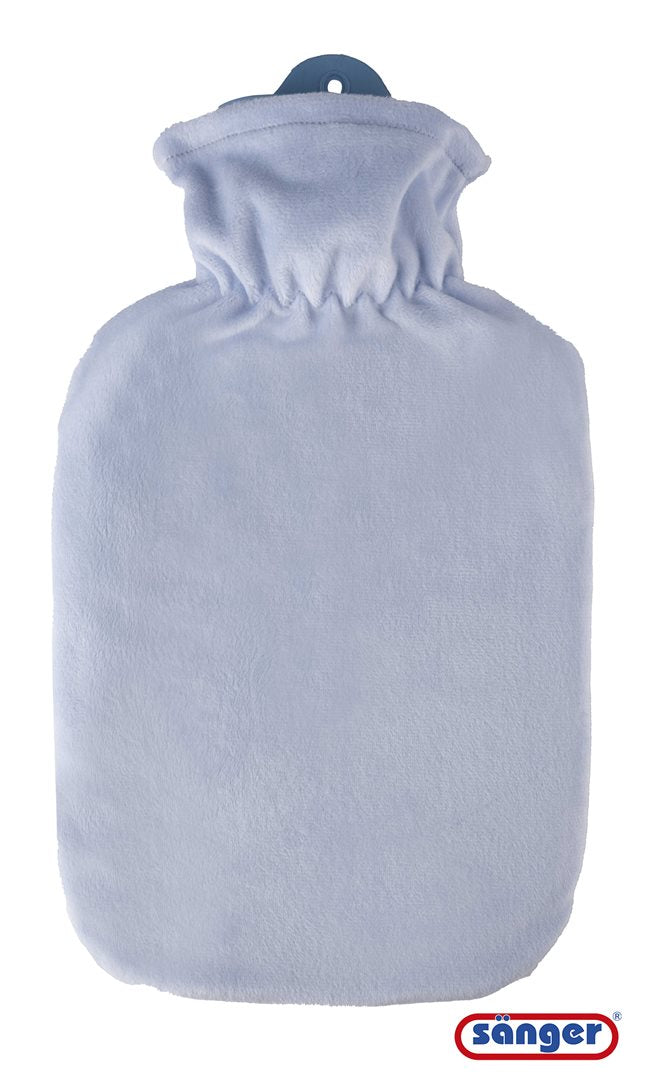 SÄNGER Bouillotte Peluche 2 L Bleu Pastel | Confort Chaleureux