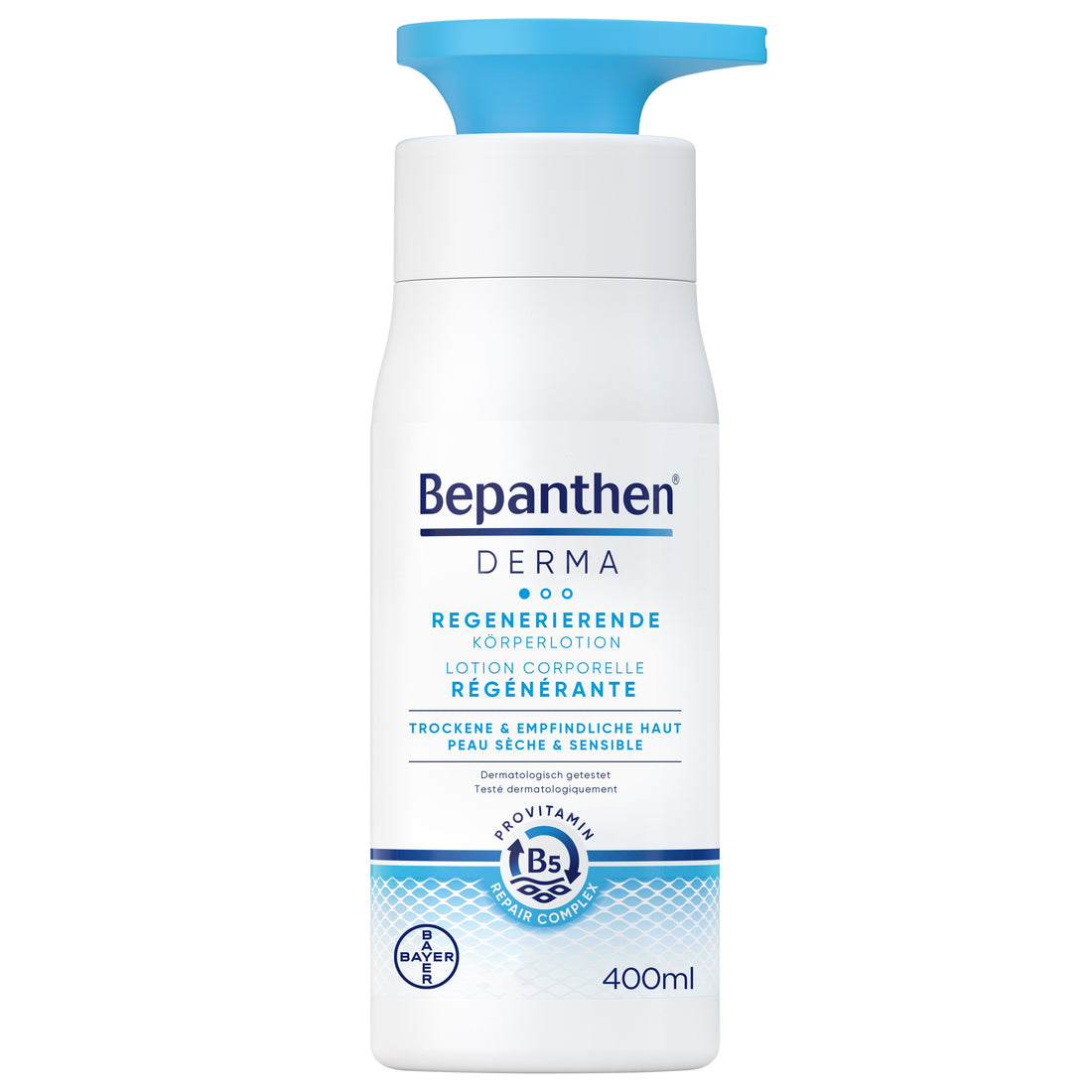 Bepanthen Derma Lait Corporel Régénérant Peaux Sèches 400 ml