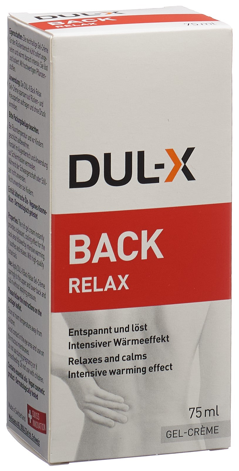 DUL-X Gel Crème Dos Relaxant Soulagement Douleur | 75 ml