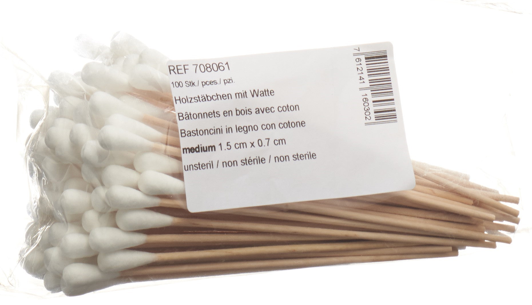 SALZMANN Bâtonnets Coton Bois 150mm pour Hygiène &amp; Soins | Lot de 100
