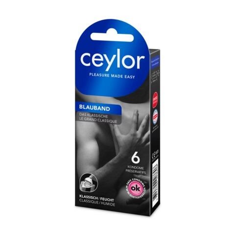 CEYLOR Bande Bleue Préservatif Lubrifié | Lot de 6