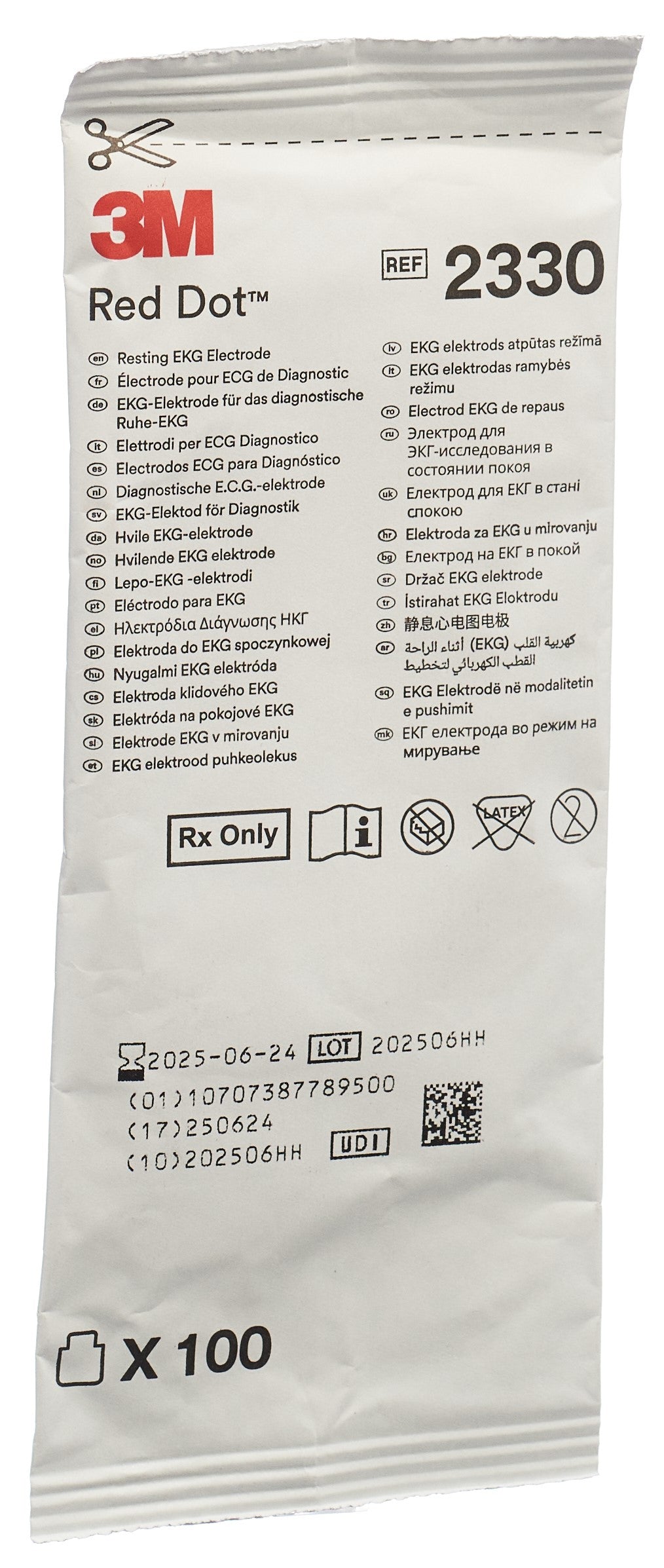 3M RED DOT ECG élect au repos (nouv) 10 x 10 pce