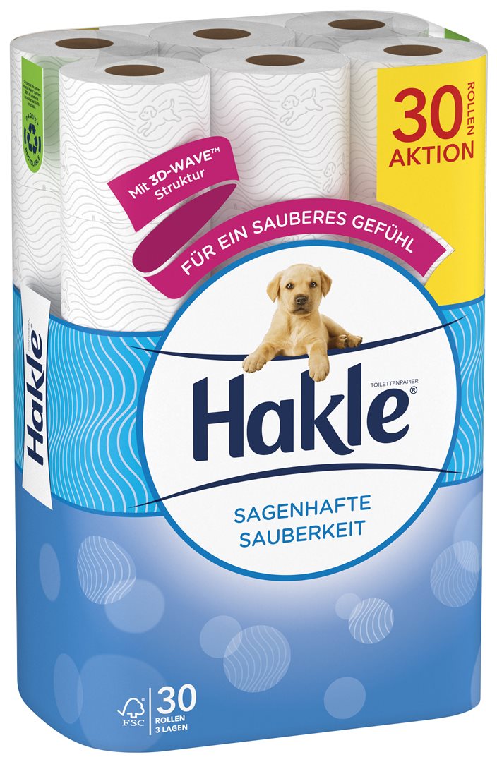 HAKLE Papier Toilette Ultra Doux 30 Rouleaux | Confort Absolu
