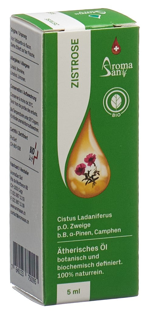 AROMASAN Huile Essentielle Ciste Bio 5 ml | Soin Apaisant