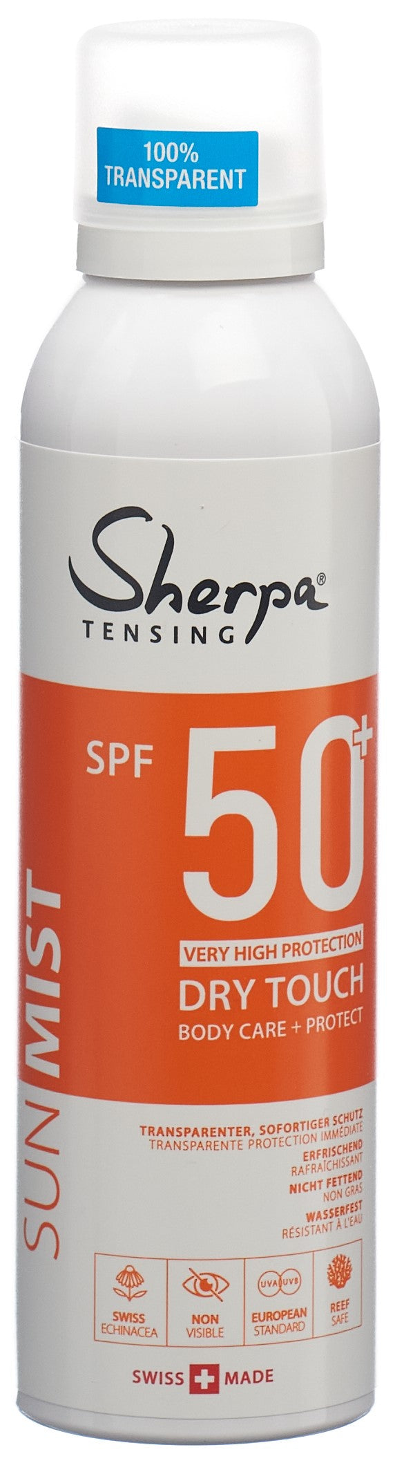 SHERPA TENSING Brumisateur Solaire SPF 50+ Invisible | 200 ml
