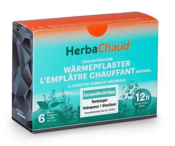 HERBACHAUD Plâtre Chauffant Douleur Musculaire 19x7cm 6 Pièces