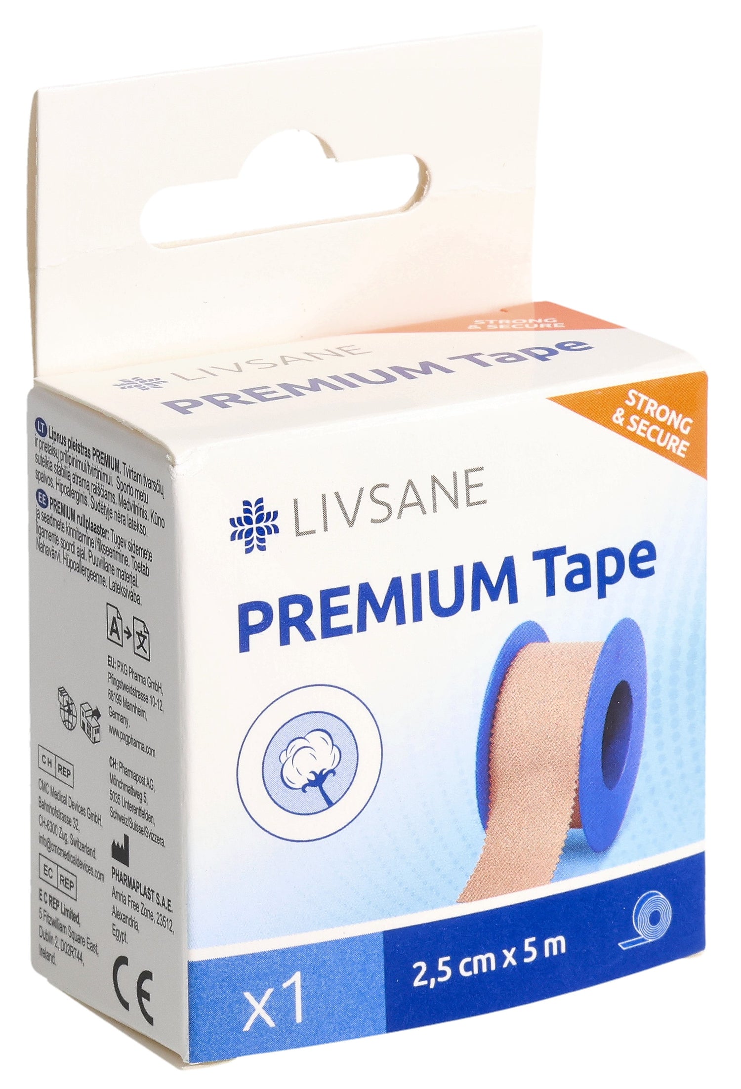LIVSANE Sparadrap Premium Adhésif Cicatrisation | 2.5 cm x 5 m