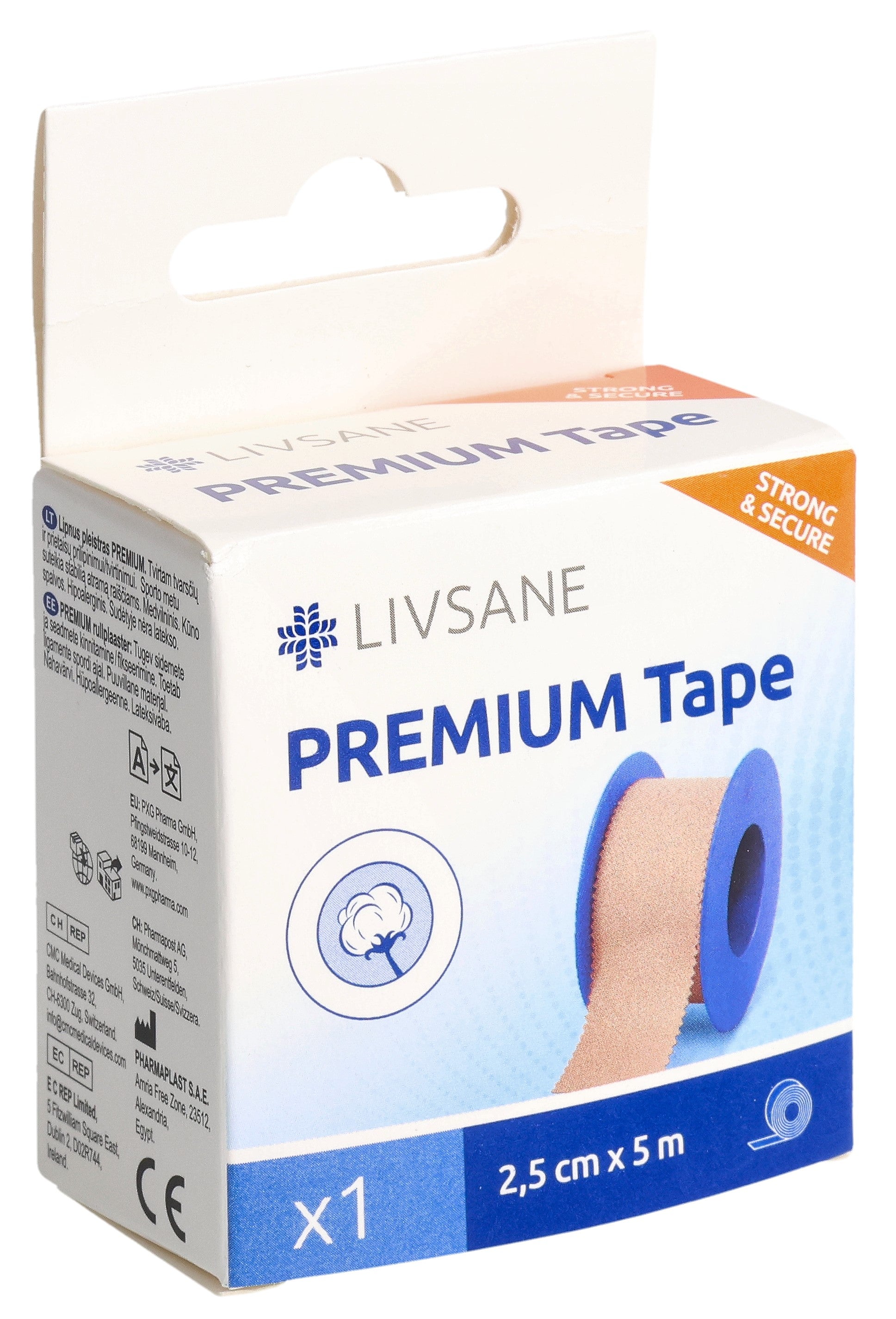 LIVSANE Sparadrap Premium Adhésif Cicatrisation | 2.5 cm x 5 m