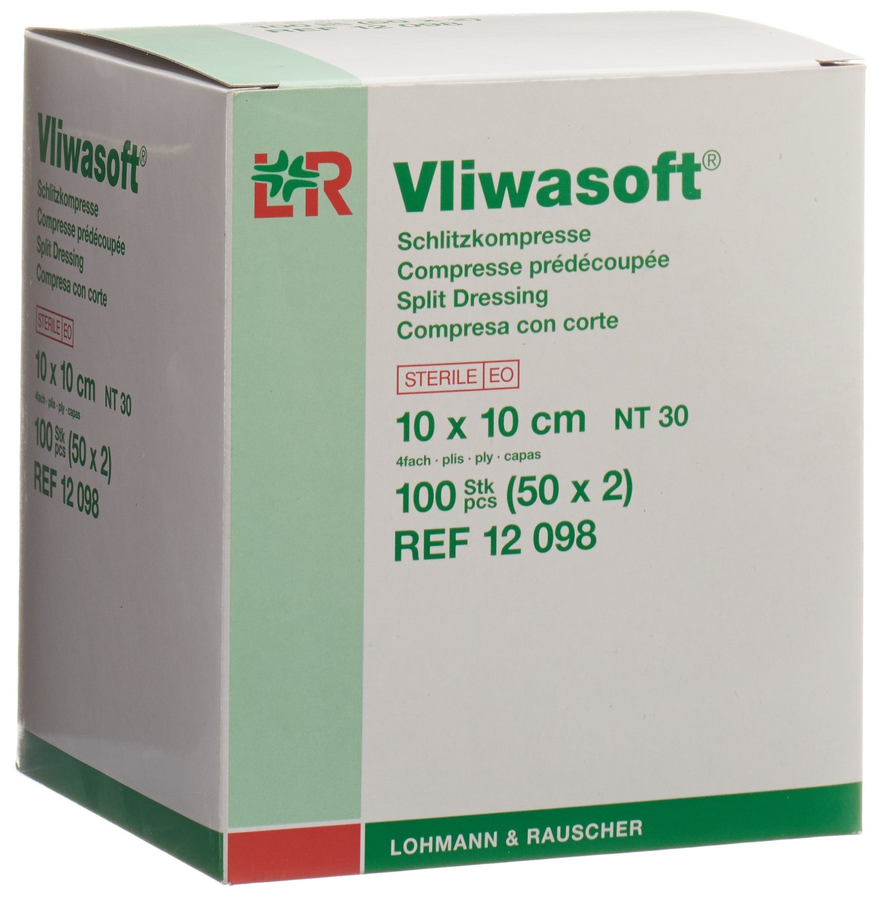 VLIWASOFT compresses fente 10x10cm st 50 x 2 pce