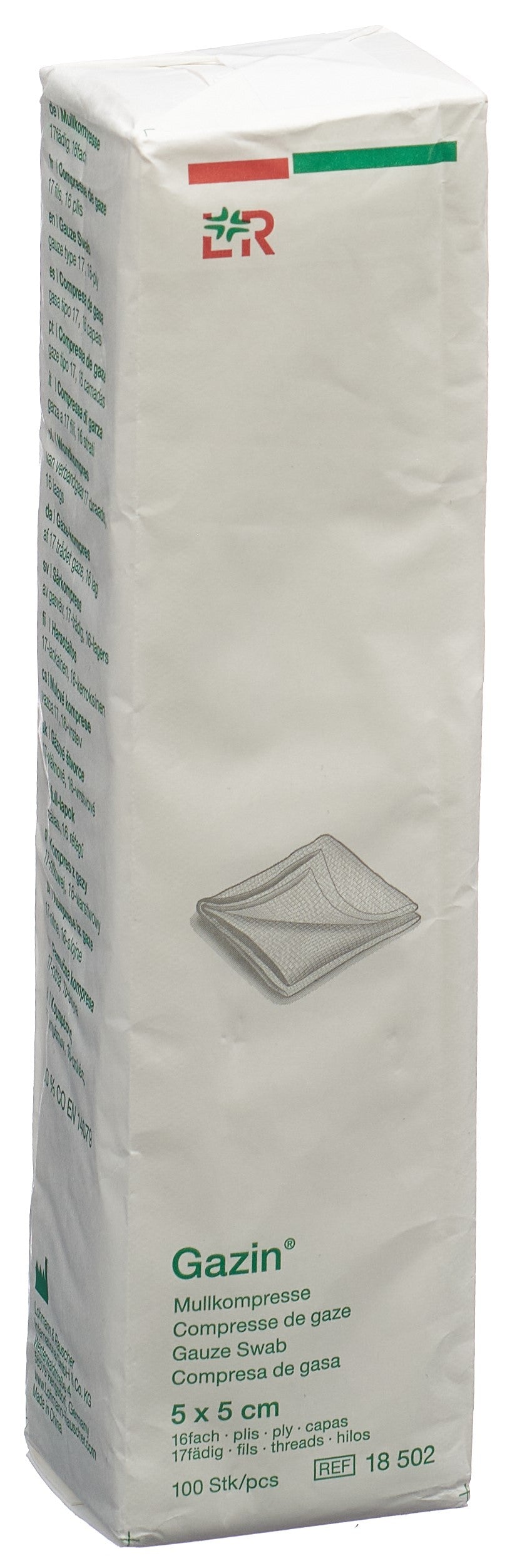 GAZIN Compresses de Gaze Stériles 5x5cm - Soin des Plaies | Boîte de 100