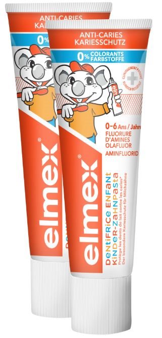 ELMEX ENFANTS Dentifrice Protection Caries 2 x 75 ml