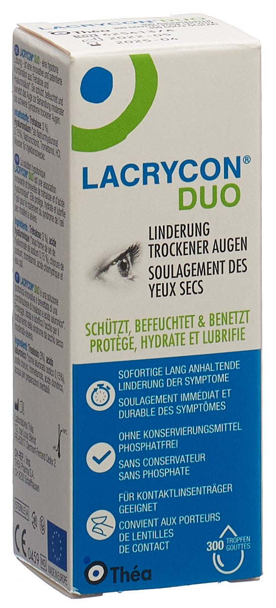 LACRYCON DUO Gouttes Ophtalmiques Hydratantes | Flacon 10 ml