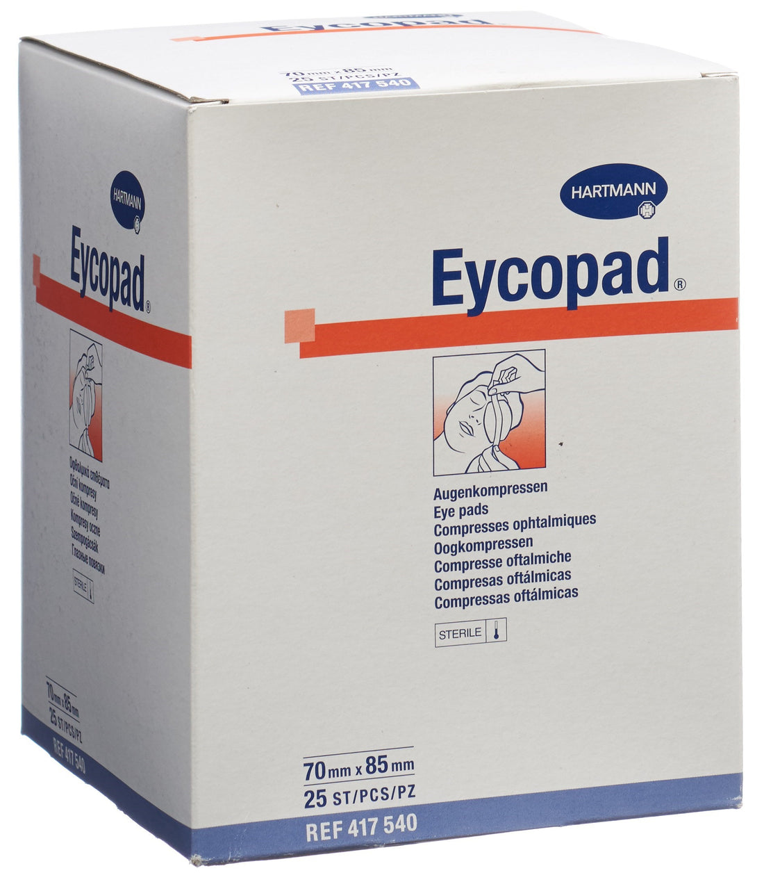 EYCOPAD Compresses Ophtalmiques Stériles 25 Pièces | Soin Yeux
