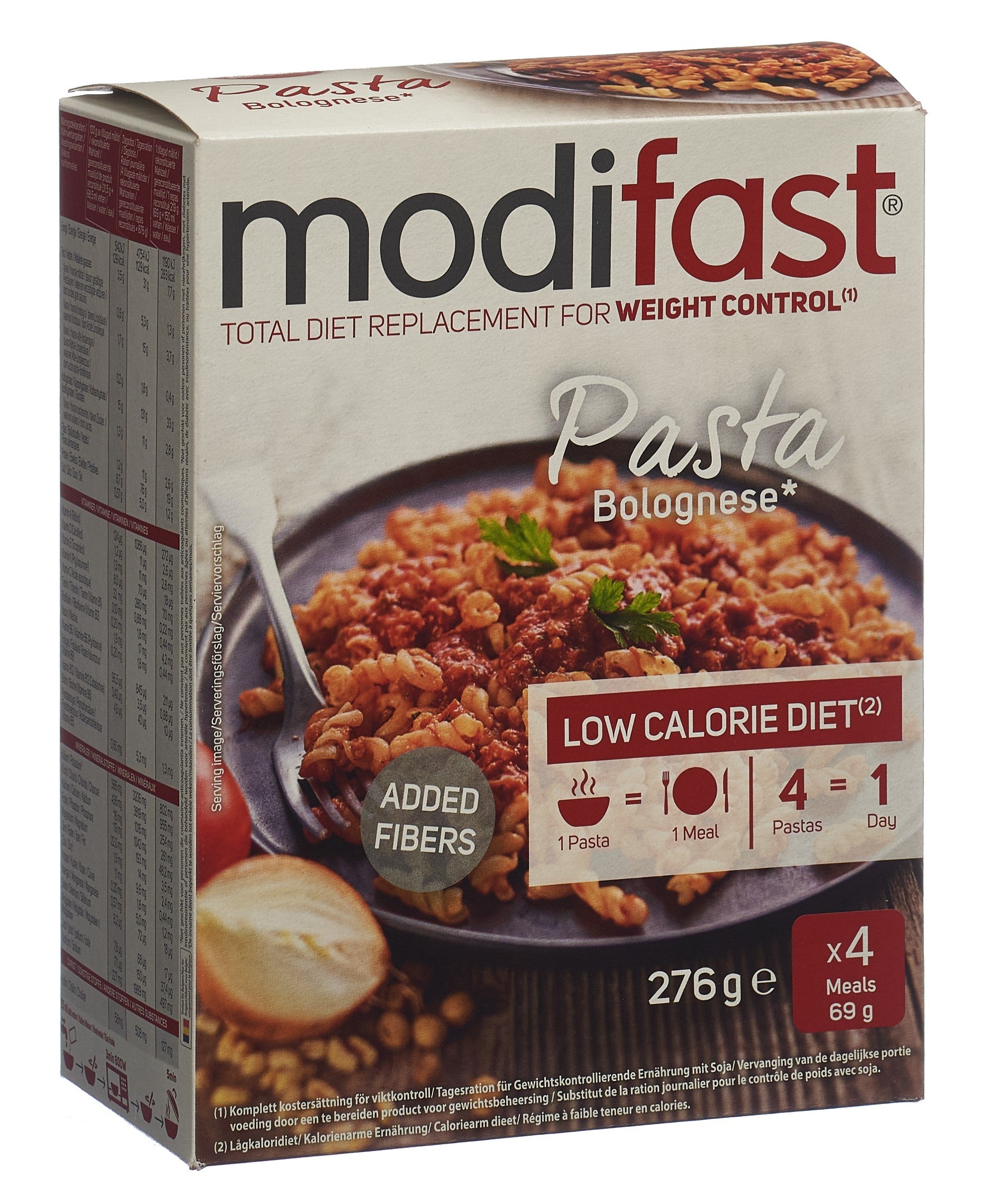 MODIFAST Pasta Bolognese Repas Équilibré 4 x 69 g