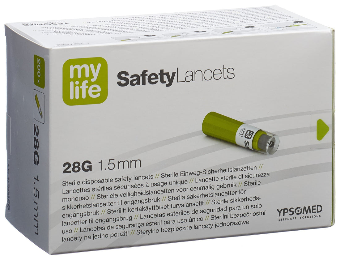 MYLIFE SafetyLancets 28G Lancettes pour Glycémie | 200 Pièces