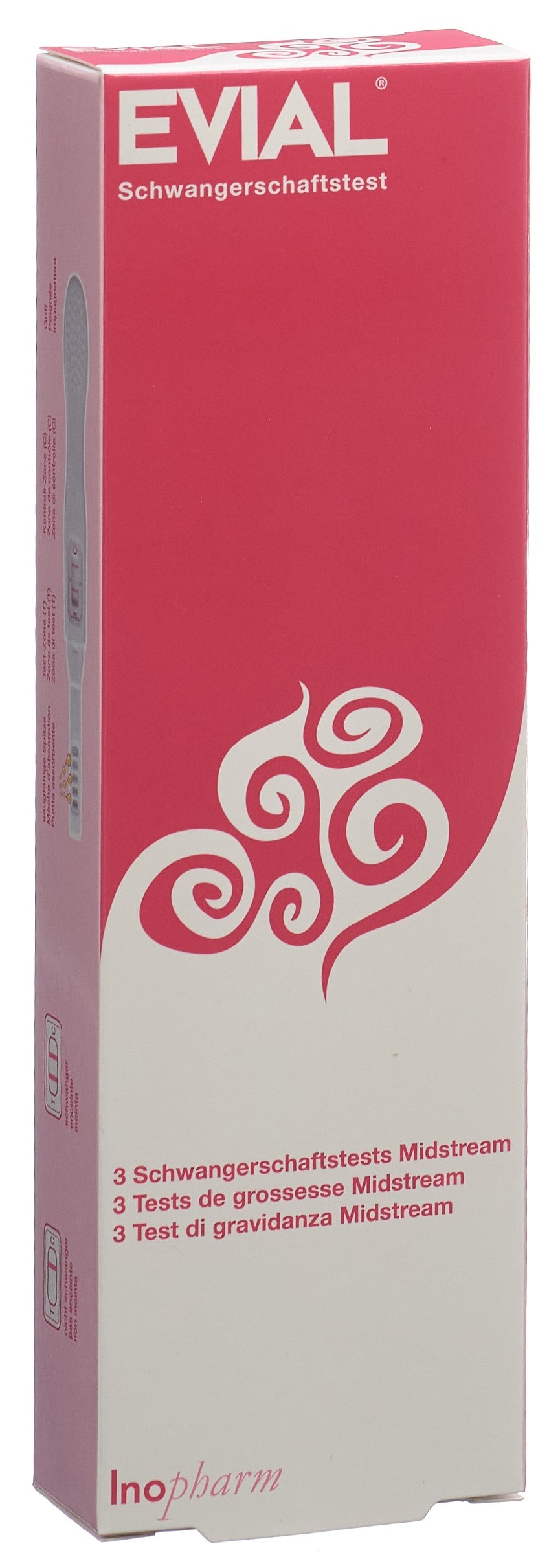 EVIAL Test Grossesse Midstream Fiable 3 Tests | Détection Précoce