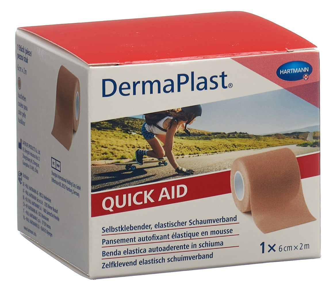 DERMAPLAST QuickAid Pansement Compressif 6 cm x 2 m Chair