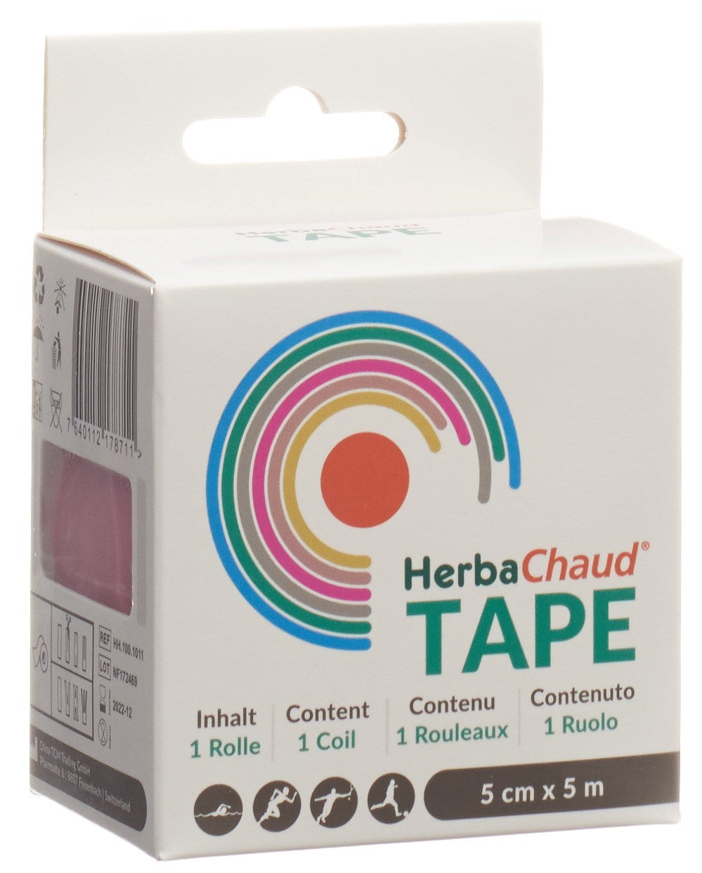HERBACHAUD Bande Velpeau 5 cm x 5 m Rose | Confort &amp; Maintien