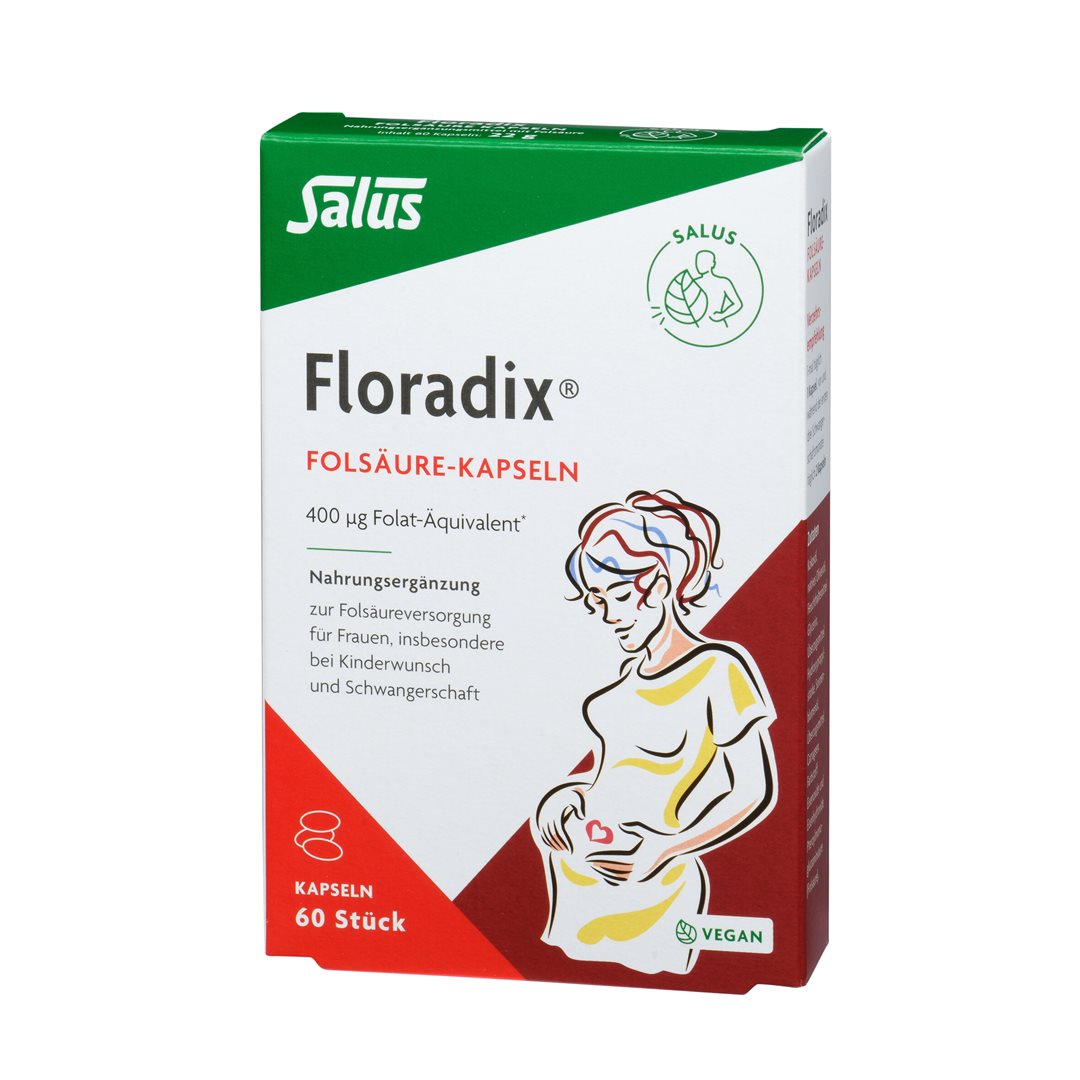 Floradix Acide Folique 400μg | Complément Alimentaire Grossesse 60 Capsules