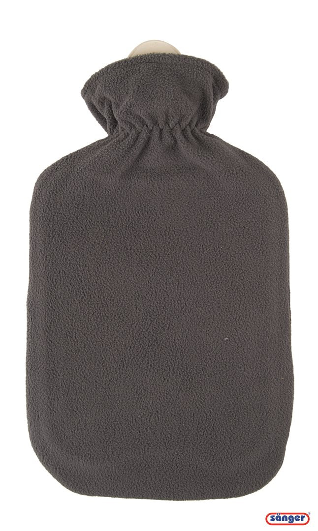 SÄNGER Bouillotte Caoutchouc Chaleur Douce 2L Gris Confort