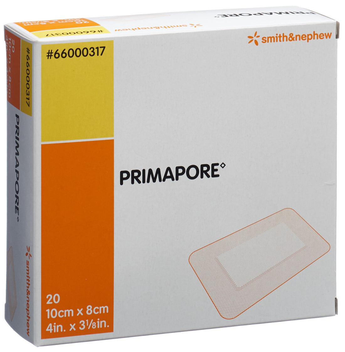 PRIMAPORE Pansement Adhésif Stérile 10x8cm | Lot de 20 Pièces