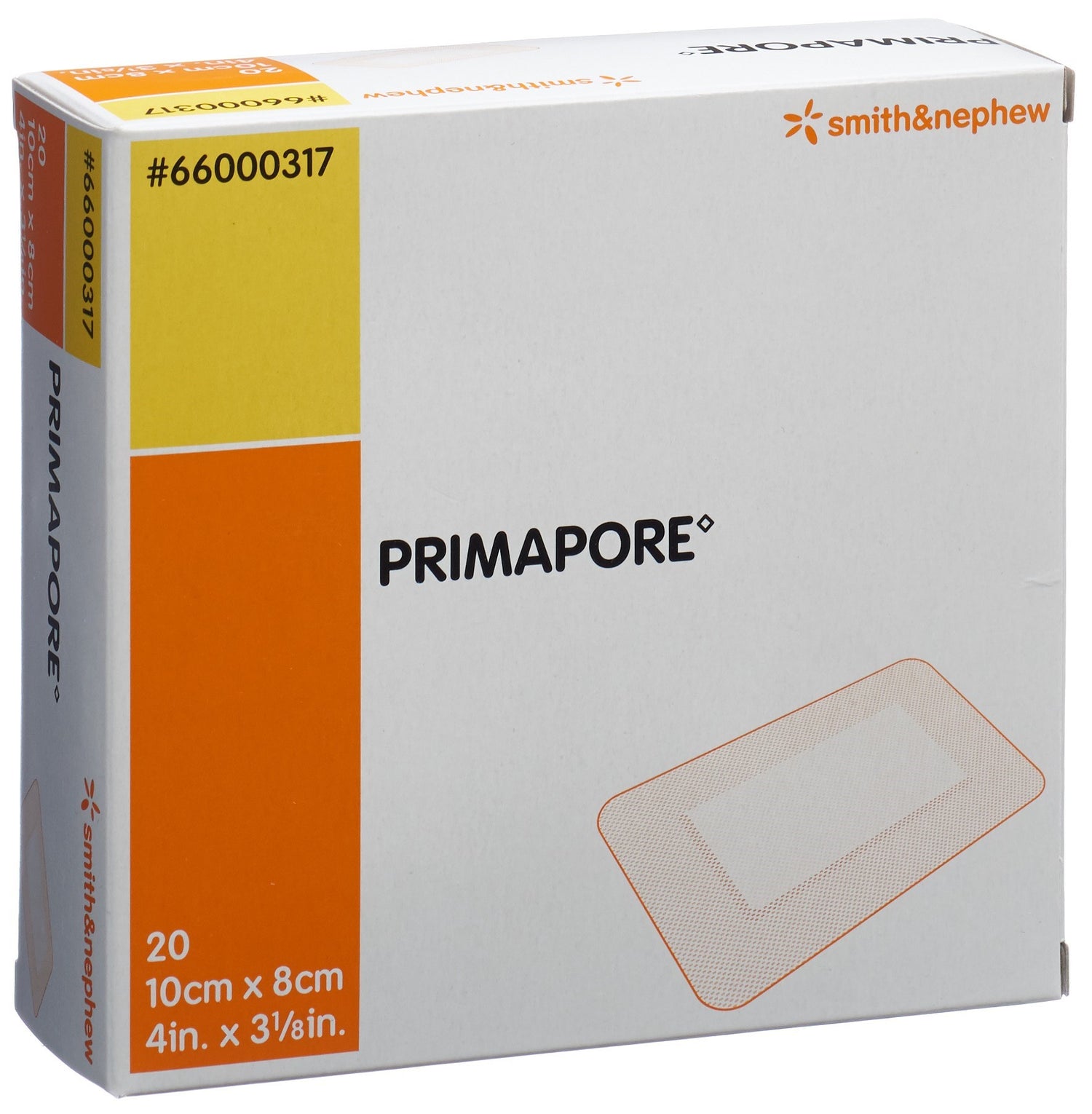 PRIMAPORE Pansement Adhésif Stérile 10x8cm | Lot de 20 Pièces