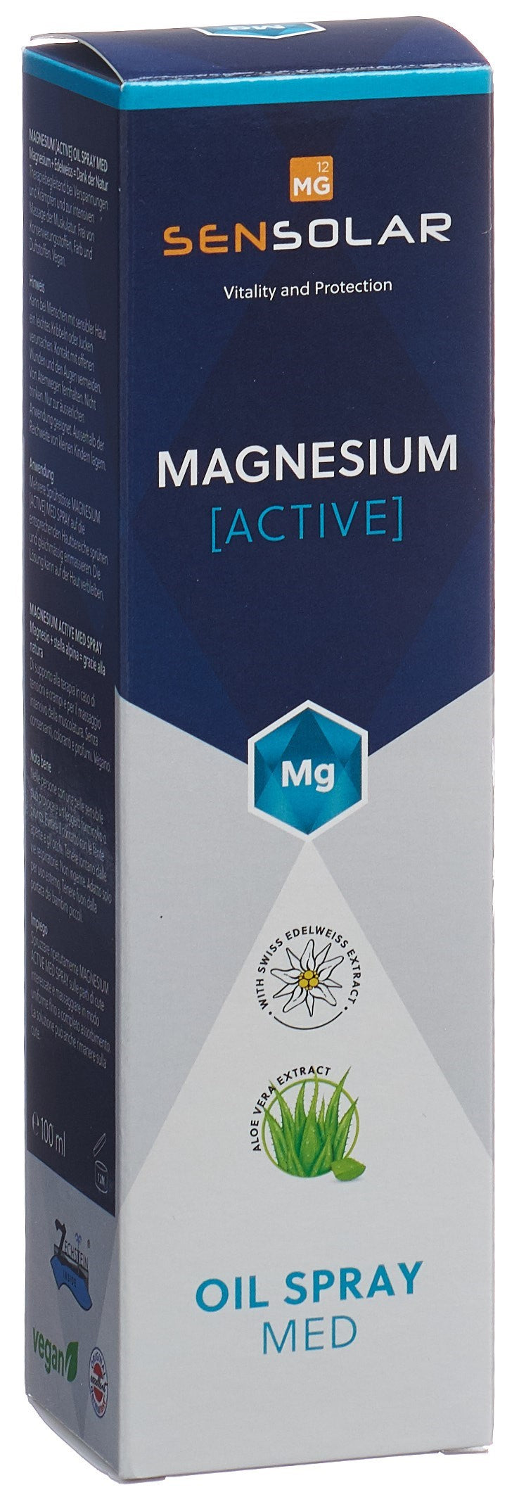 SENSOLAR Huile Magnésium Spray Actif Bien-être | 100 ml
