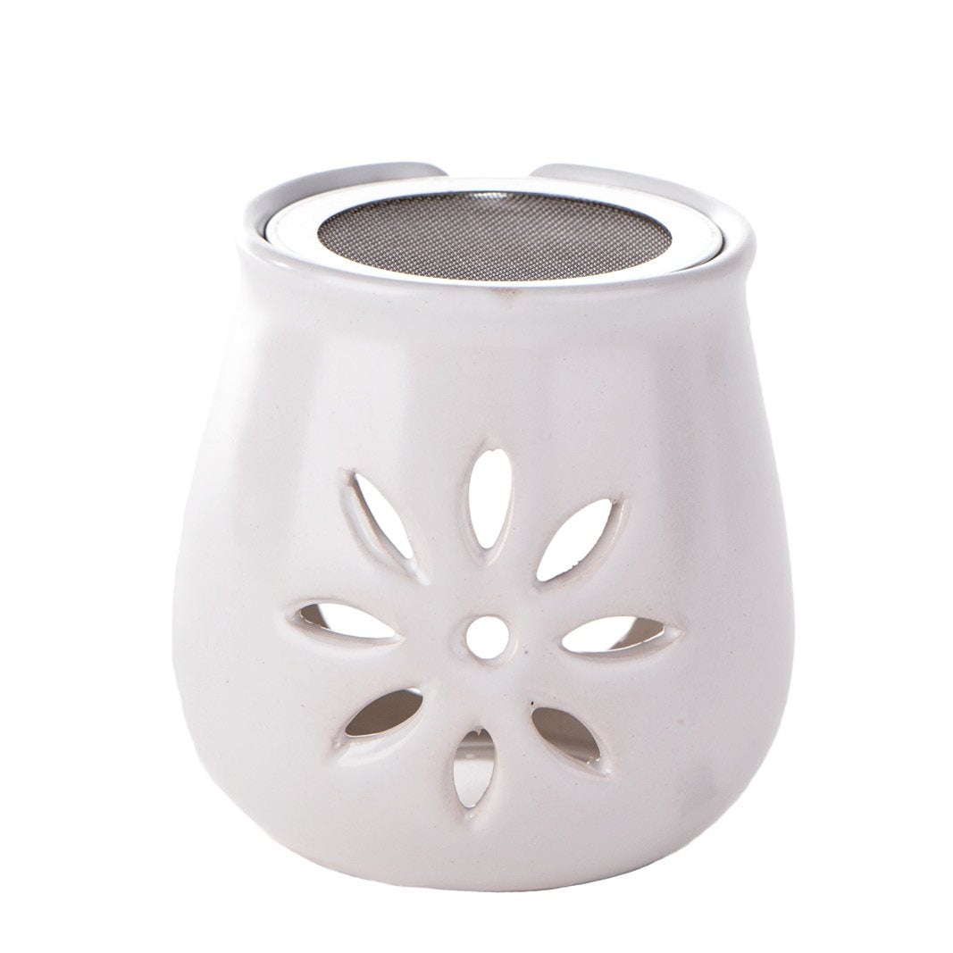 AROMALIFE Brûle-encens Fleur Terre Cuite avec Tamis | Diffusion Huiles Essentielles