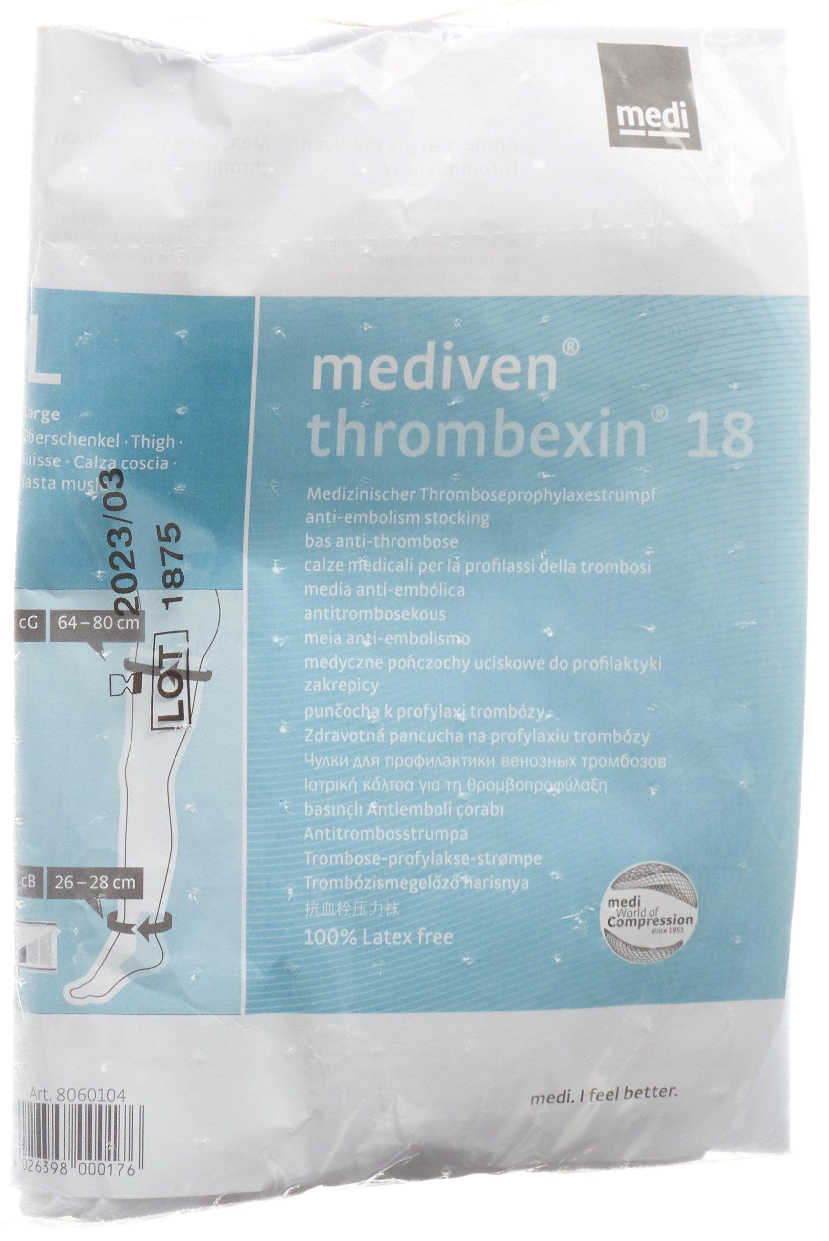 Mediven Thrombexin 18 A-G M Compression | 1 Paire Anti-Thrombose