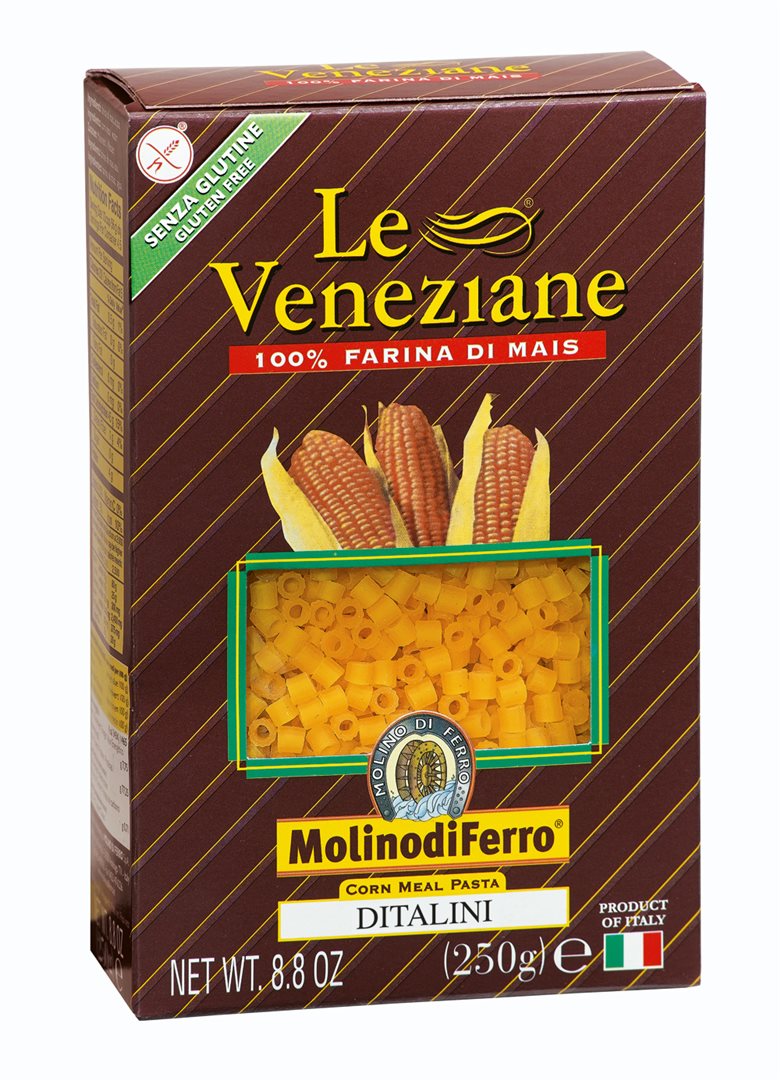 LE VENEZIANE Ditalini Maïs Sans Gluten Facile à Digérer | 250 g