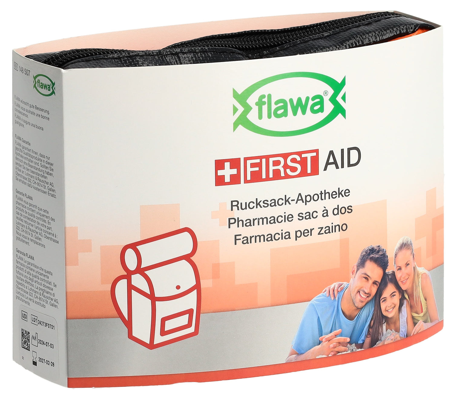 FLAWA Pharmacie Alpine Orange/Noir - Confort &amp; Protection | 1 Paire