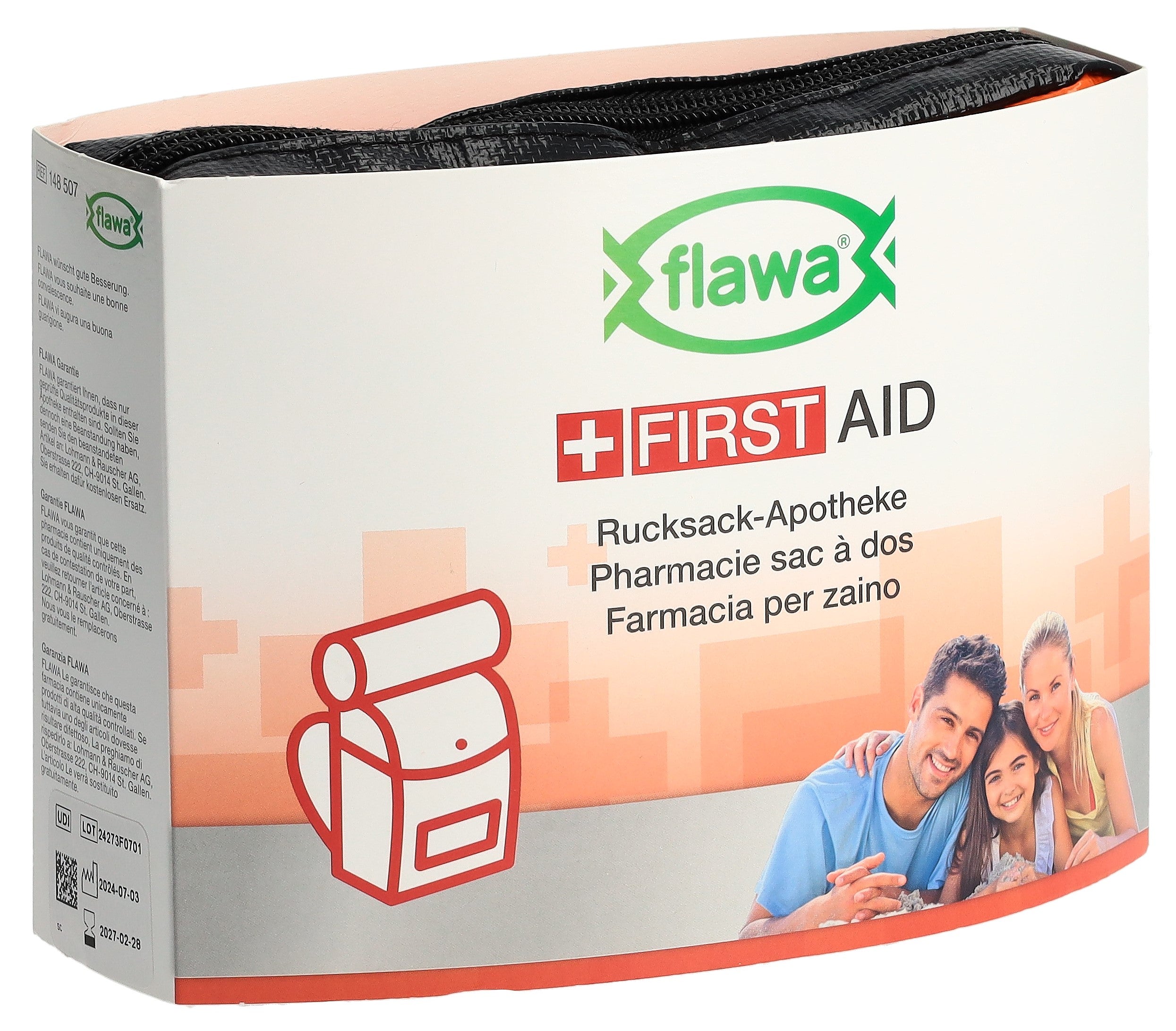 FLAWA Pharmacie Alpine Orange/Noir - Confort &amp; Protection | 1 Paire