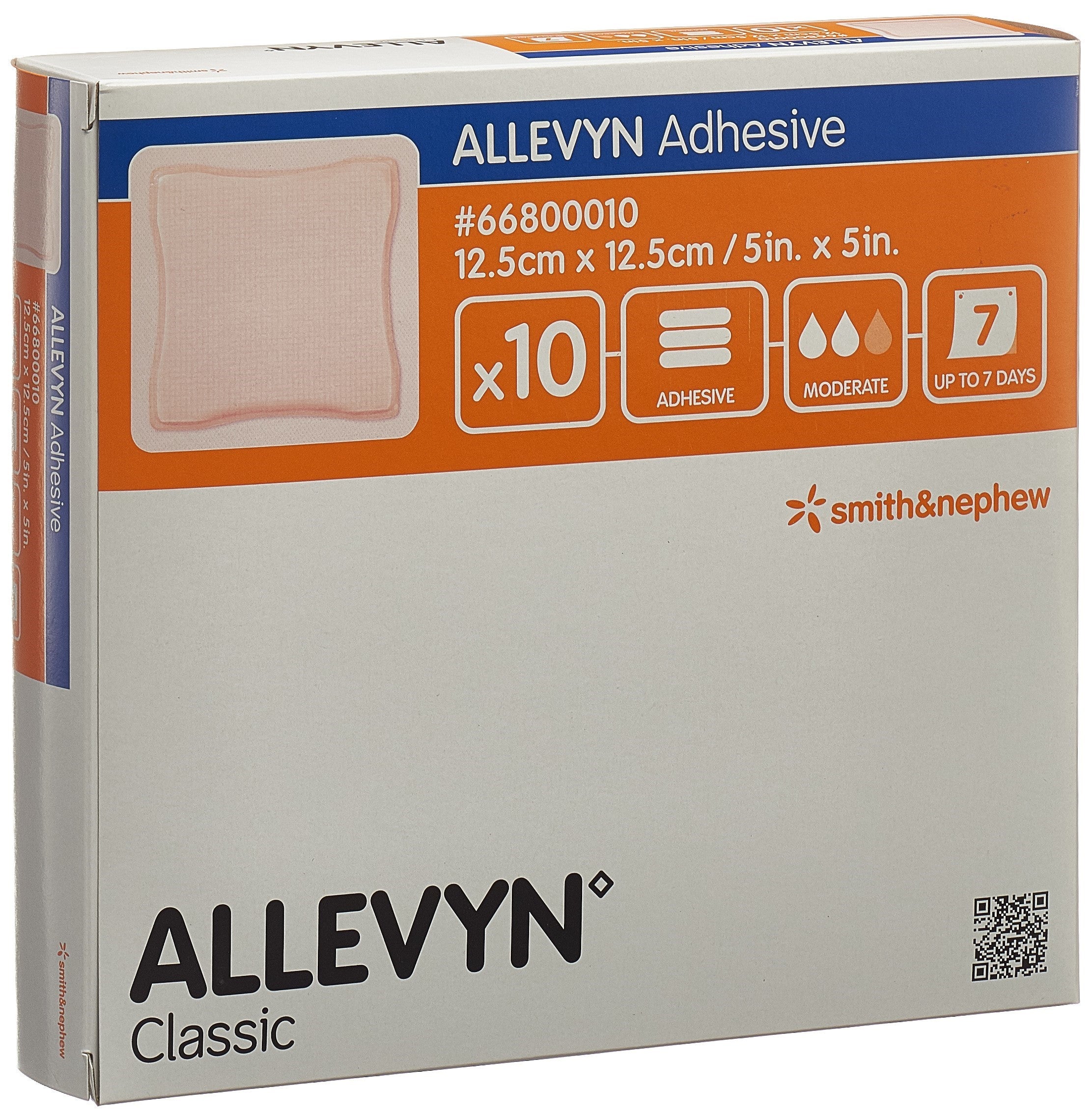 ALLEVYN Pansement Adhésif Doux 12.5 x 12.5 cm - 10 Pièces