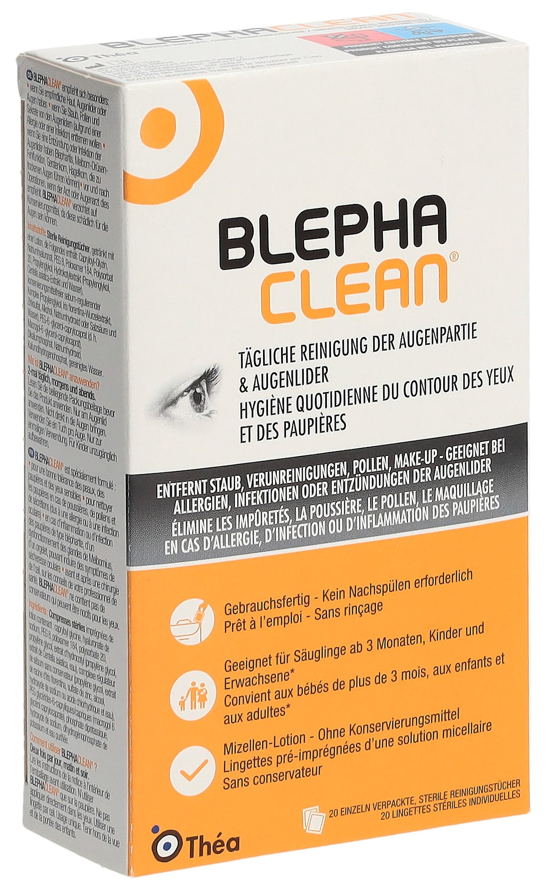 Blephaclean Lingettes Stériles Nettoyantes Yeux &amp; Paupières | 20 Pièces